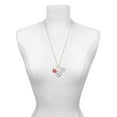 thumbnail image 3 of Delight Jewelry Silvertone Red Fire Department Shield with Axes Let Things Go Fall Zoey Charm Necklace, 28", 3 of 4