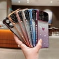 thumbnail image 5 of Compatible with iPhone Case,Glitter Gradient Electro Plated Heart Bumper [Large Viewport Design & Camera Lens Protection] Clear Soft Shockproof Cover Phone Case (Pink,iPhone 13 Pro Max), 5 of 6