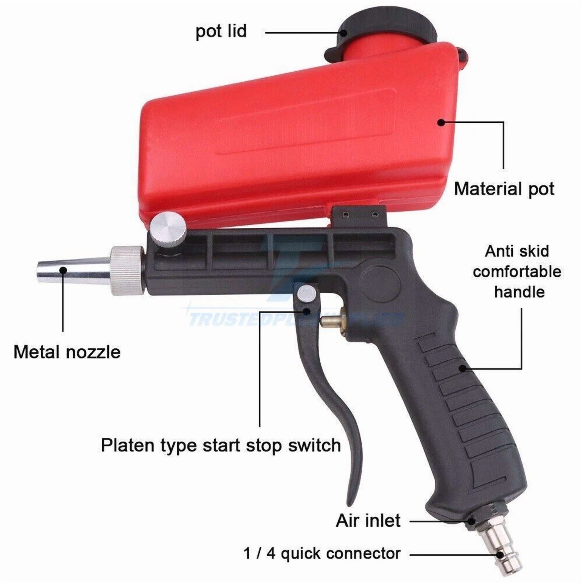 Portable Handheld Air Compressor Speed Sand Gun Blaster Sand Blasting 1/4 In