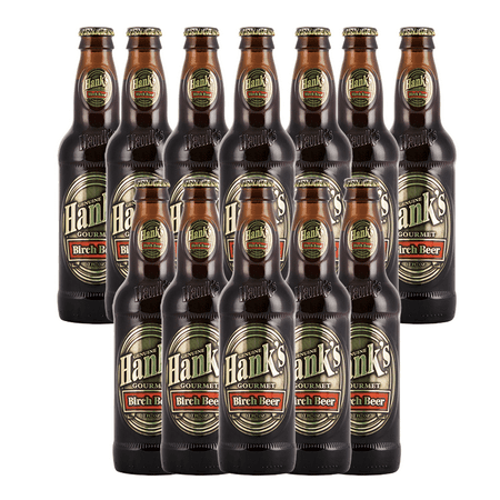Hank's Genuine Gourmet Birch Beer, 12 fl oz Bottles – Premium Craft Soda with Rich, Robust Flavor – Authentic Northeast Recipe, Pack of 12