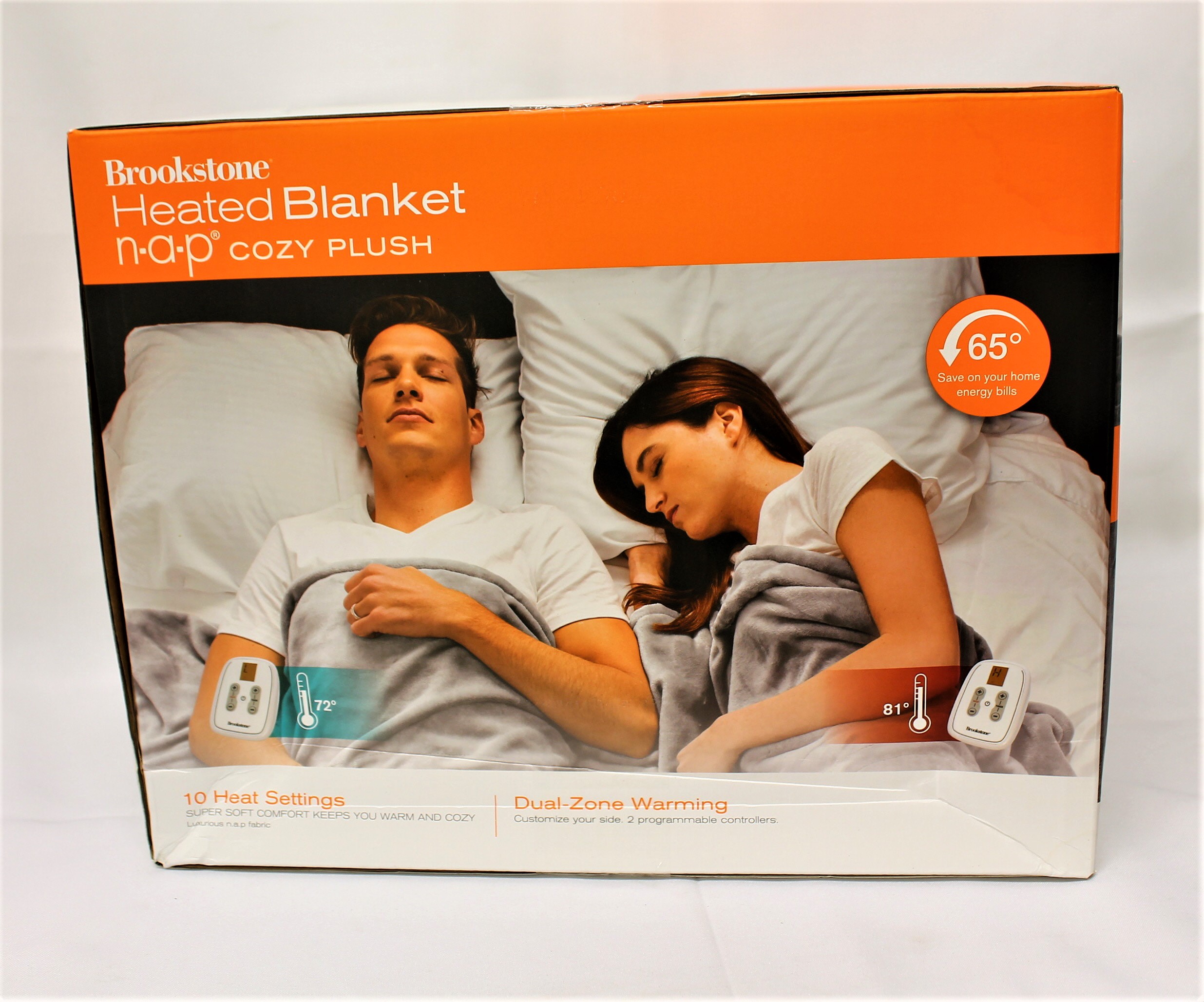 Brookstone N-A-P Cozy Plush Heated Blanket (King) (Dark Gray) - Walmart.com
