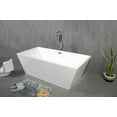 thumbnail image 3 of 59 in. Acrylic Flatbottom Freestanding Soaking Bathtub in Glossy White, 3 of 5