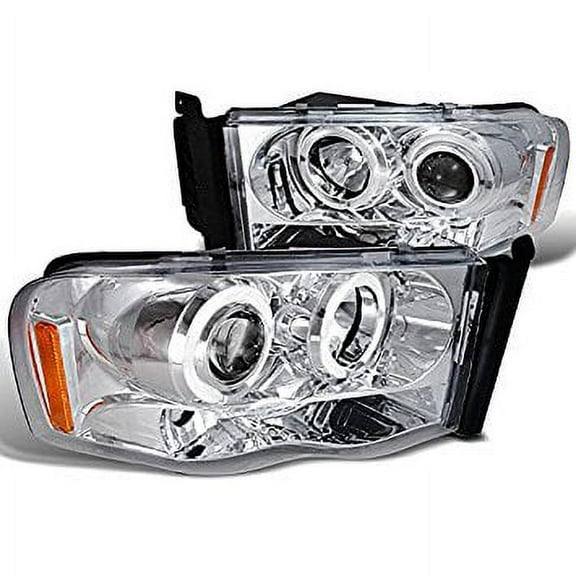 Spec-D Tuning 2LHP-RAM02-TM Dodge Ram 1500 2500 Chrome Clear Projector Head Lights