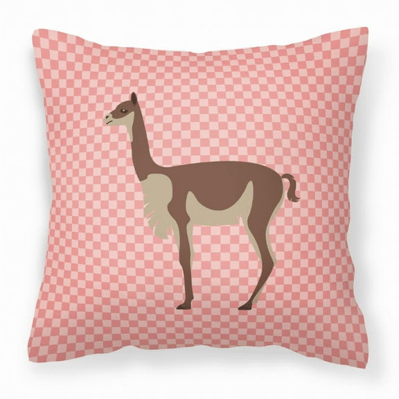 Animal Art Checkboard Design Fabric Decorative Pillow