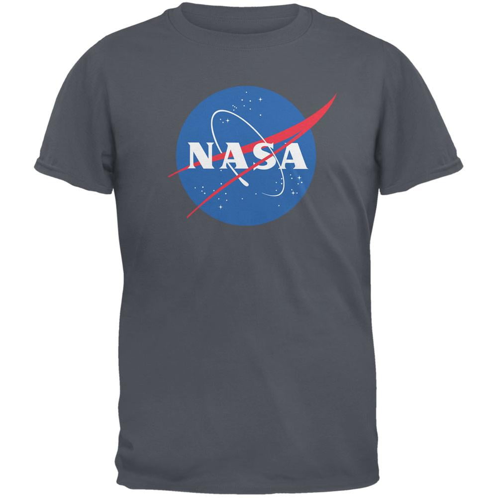 NASA Logo Charcoal Grey Adult T-Shirt 