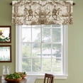 thumbnail image 4 of 2 Pack Valances for Windows, Beige Western Farmhouse Window Valances for Living Room/Bedroom/Bathroom, Vintage Cowboys Cactus Light Filtering Kitchen Curtain Valance Window Treatment 60"W x18" L, 4 of 9