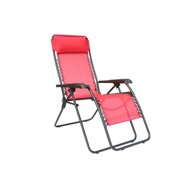 Mainstays Zero Gravity Bungee Lounge Chair Red