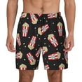 thumbnail image 3 of Uemuo Popcorn Pattern Mens Swim Trunks Quick Dry Board Shorts with Mesh Lining, Stretch Beach Shorts Quick Dry No-Chafing Board Shorts-, 3 of 9