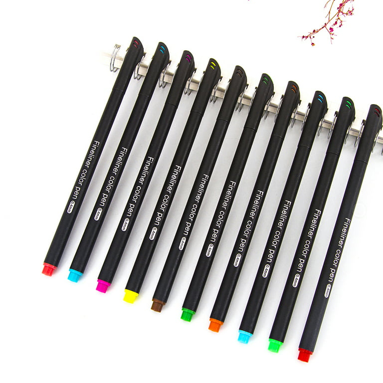 12 Color Fineliner Pens Set, Colored Sketch Writing Drawing Pens