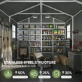 thumbnail image 5 of Giantfurnni 8x6 FT Resin Outdoor Storage Shed Weather Resistant Tool Shed with Windows and Air Vent for Backyard,Garden,Lawn, 5 of 14