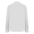 thumbnail image 4 of Linen Button Down Shirt Women Summer Fall Long Sleeve Gauze Tops Fashion Dressy Casual Work Blouse with Pocket, S-2XL, 4 of 5