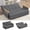 Grey, variant on BALUS Futon Folding Sofa Bed, 4-in-1 Floor Couch with Foldable Mattress, Convertible sofa beds for Living Room, Corduroy, Dark Blue