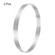 thumbnail image 3 of 2uds Inoxidable Acero Pastel Anillos para Hornear, Perforado Pastel Mousse Anillo Cocina Hornear Calor Resistente 7.8 Diámetro, 0.8 Altura, para Pastel Postre, Plata, 3 of 5