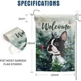 thumbnail image 2 of Welcome Winter Garden Flags Boston Terrier Garden Flag Cardinal Birds on Snowy Pine Tree Flag Dog Yard Flags for Outside 12x18 Double Sided Christmas Decorative Lawn Flags, 2 of 7