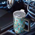 thumbnail image 6 of 40oz Pioneer Flower Floral Print Pattern Insulated Tumbler with Handle, BPA-Free Leak Proof Lid and Straws, Double Wall Vacuum, Hot 12h/Cold 34h, 6 of 6