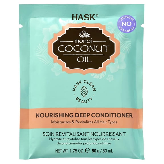 Hask Coconut Oil Nourishing Deep Conditioner Packet 1.75oz - 2 Pack