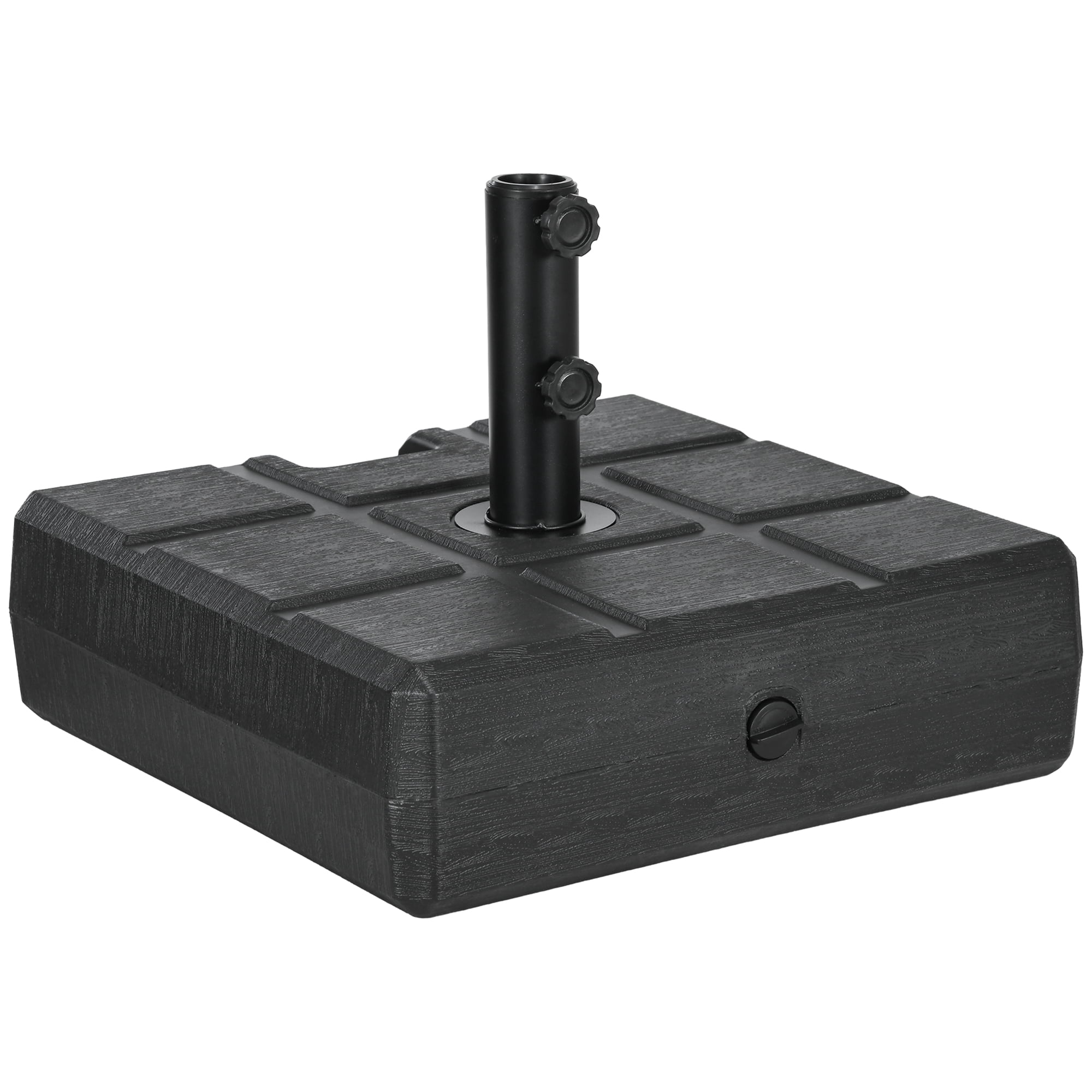 Outsunny Fillable Umbrella Base for 1.2" 1.5" 2" Umbrella Pole, Black