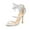 Silver, variant on XYD Women Bling Rhinestones Round Open Toe Sandals Oversized Bow Ankle Strap Clear High Heels Fashion Pump Shoes Size 12 Green