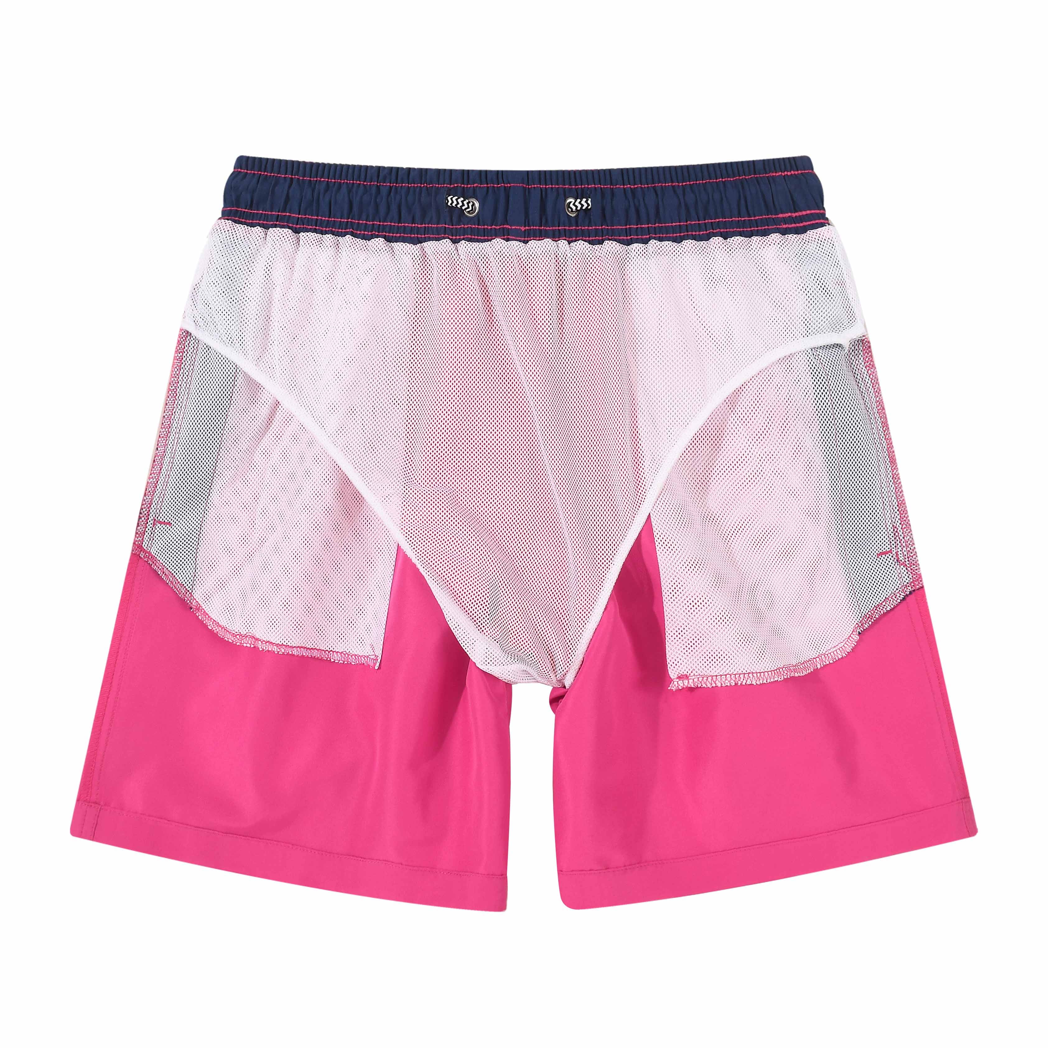 3 Pcs Mens Swim Trunks With Mesh Liner Quick Dry Bathing Suit Swimswear Pink Red Light Blue Size M
