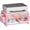 Pink, variant on Metal Printer Stand for Desk with Storage Drawer and 2 Pen Holders, 2-Tier Desktop Organizer Printer Table for Home Office, Multi-Purpose Desk Organizer for Fax Machine Scanner Files(Pink)