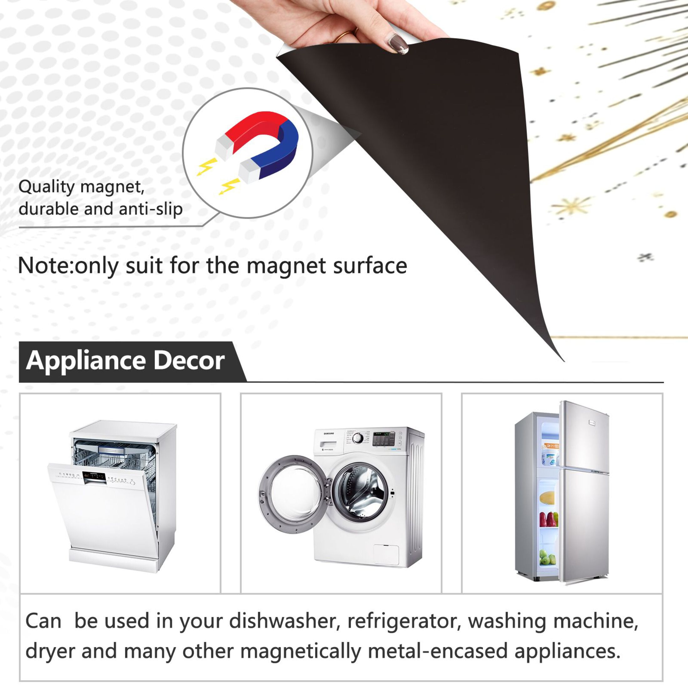 IAUYY Magnetic decorative sticker - 23x26 Inch PVC Refrigerator Decorative Cover, Removable DIY Art for Kitchen Appliances A Celestial Body The Sun