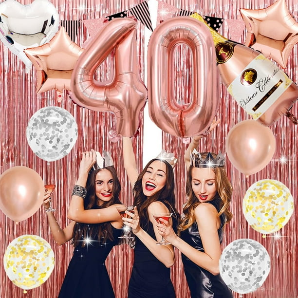 Happy Birthday Decoration Decoraciones De Cumpleaños Número 40