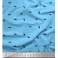 thumbnail image 1 of Soimoi Blue polyester Crepe Fabric Eyes Face Fabric Prints By Yard 52 Inch Wide, 1 of 1