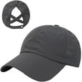 thumbnail image 1 of Womens Baseball Cap -Cross Ponytail Hat Baseball Cap, 1 of 7
