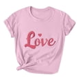 thumbnail image 3 of VKOYWKM Valentine's Day Heart T Shirts Romantic Love Graphic Tees Short Sleeve Casual Spring Tops Crew Neck Loose Fit Valentine T-Shirts, 3 of 6