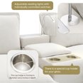 thumbnail image 4 of Sectional Cloud Sofa with Console, Modern 4 Seat Sofa Couch with USB Charging Port and Reading Light, Chenille Modular Couch with Cup Holder for Living Room Apartment, 4 of 8