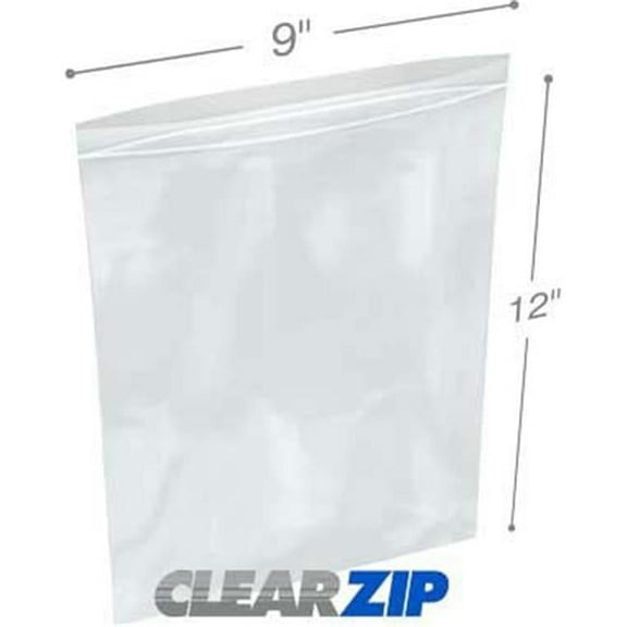 International Plastics CZ60912 9 x 12 in. ClearZip Lock Bags, 0.006 Gauge - Case of 500