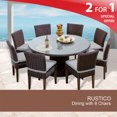 thumbnail image 2 of Rustico 60 Inch Outdoor Patio Dining Table With 8 Chairs, 2 of 6