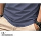 thumbnail image 5 of Camisetas de Manga Corta de los Hombres Casual Color Sólido Muesca Solapa Botón Arriba, Camiseta Transpirable para el Verano, 5 of 7