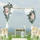 thumbnail image 3 of Arco de flores artificiales de simulación para decoración de ventanas y vacaciones. Rosado, 3 of 9