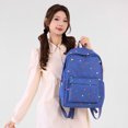 thumbnail image 5 of HUISZJ 3Pcs Strawberry Printed School Backpack, Students Bookbags Set with Lunch Box, Cute Daypack Bag Set for Women College (Dark Blue), 5 of 9