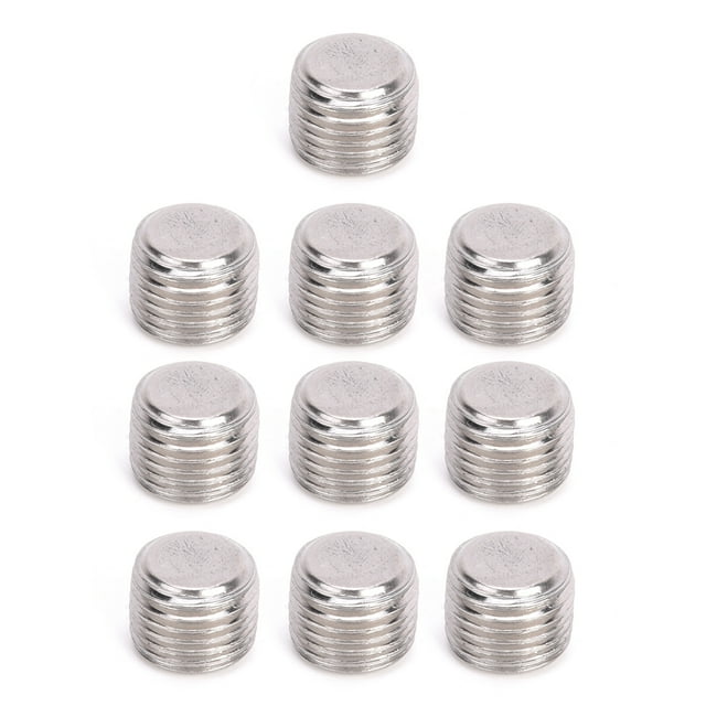 10 Pcs Tête de Raccord de Tuyau en Acier Inoxydable 304, Filetage Mâle BSPP, Raccord Hexagonal Interne