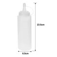 thumbnail image 2 of Botellas de plástico reutilizables multiusos, envases blancos transparentes de 500 ml con una abertura amplia para un llenado fácil y rentable, botellas de plástico exprimibles sin BPA para su, 2 of 5