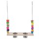 thumbnail image 1 of Bird Feed Swing Colorful Parrot Swing Toy for Bird Cage Indoor Use Wooden Stainless Steel Multi Function 1Pcs, 1 of 5