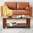 thumbnail image 3 of Modern Walnut Textured Coffee Table with Lift Top and Storage - Double-Layered MDF Tea Table for Living Room, 43.3" x 21.6" x 16.5", 3 of 9