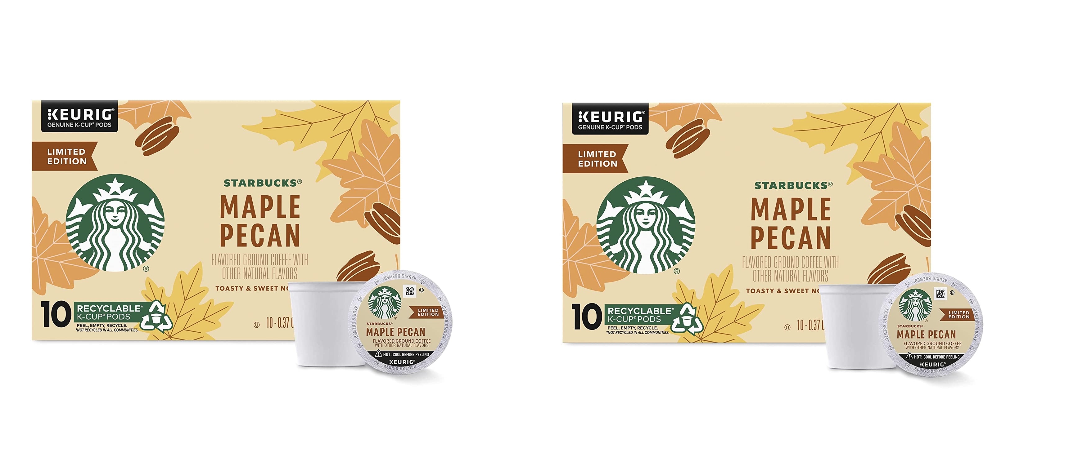 Starbucks K Cup Coffee Pods — Light Roast Coffee — Maple Pecan — 2