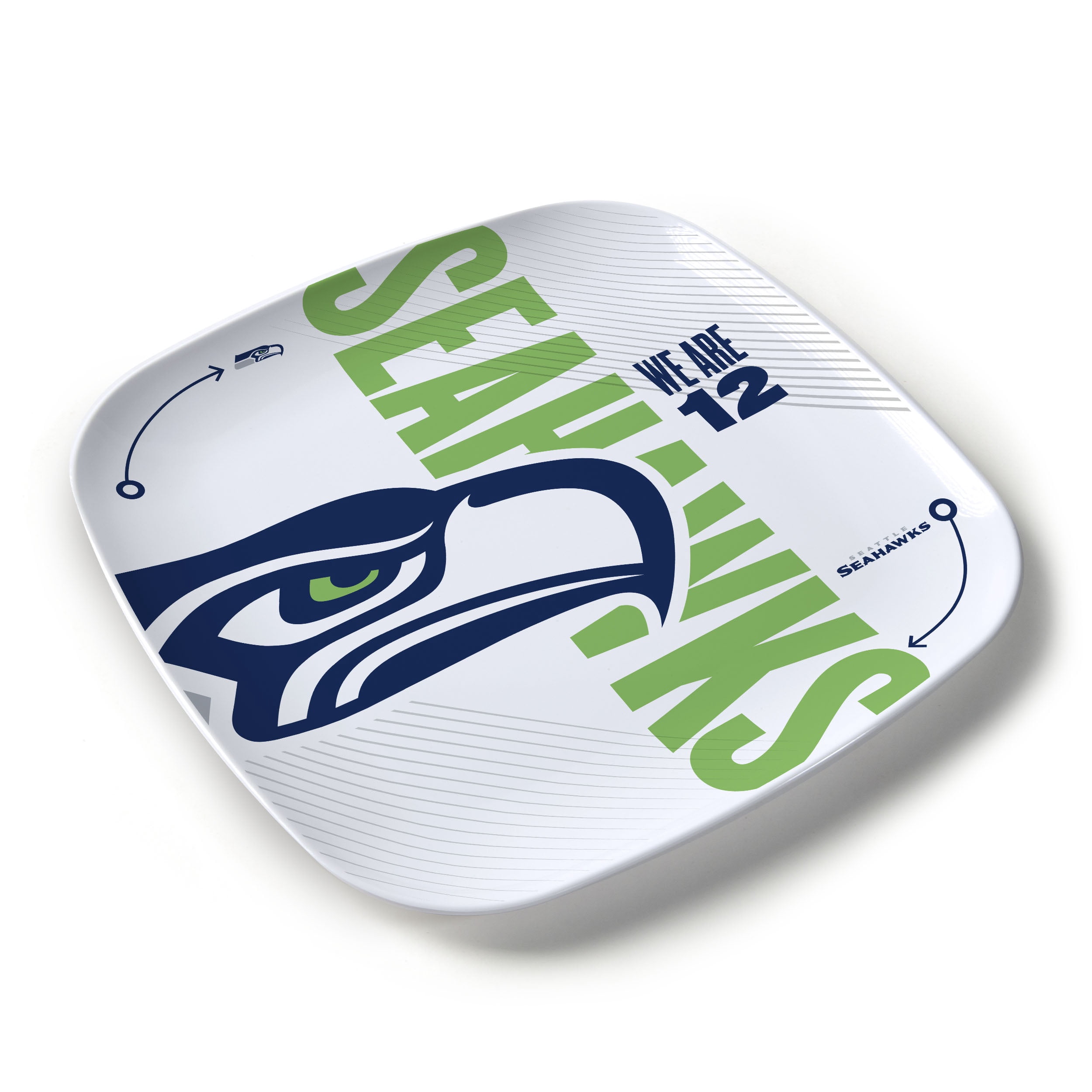 YouTheFan NFL Seattle Seahawks Large Party Plate