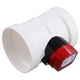 thumbnail image 3 of 3X Amortiguador Motorizado de Plástico PVC Válvula de Retención Conducto de Aire Controlador de Volumen para Tubería de Ventilación 220 V CA 110 mm, 3 of 5