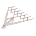 thumbnail image 1 of Equal Distance Measuring Ruler, Practical Portable Stainless Steel Equidistant Ruler High Accuracy Equal Distance Measuring Ruler for Equal Space Divider Leather Belt, 1 of 7
