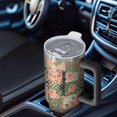 thumbnail image 6 of 40oz Pioneer Flower Floral Print Pattern Insulated Tumbler with Handle, BPA-Free Leak Proof Lid and Straws, Double Wall Vacuum, Hot 12h/Cold 34h, 6 of 6