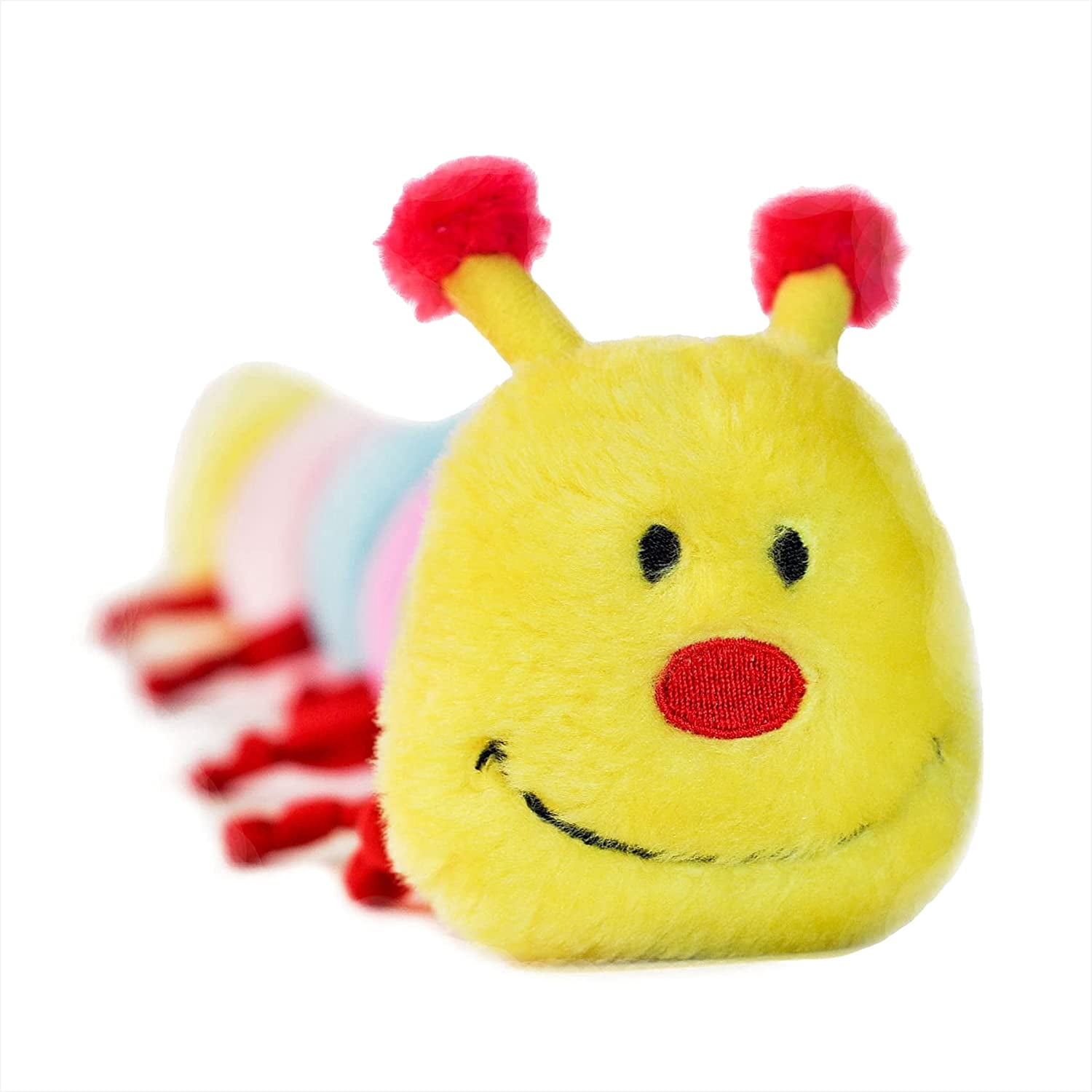 ZippyPaws - Colorful Caterpillar Squeaky Stuffed Plush Dog Toy - Large Squeakers