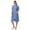 Cornflower, variant on Short Sleeve Zip Front Robe with pockets, Women's Sizes XS-5X