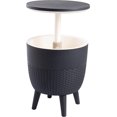 thumbnail image 4 of Lagoon Cancún Outdoor Cooler Bar/Cocktail/Coffee 3-in-1 Patio Table (Black), 4 of 15