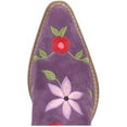 thumbnail image 6 of Dingo Women's Flower Power Suede Tall Western Boot Snip Toe Purple 6 1/2 M  US, 6 of 7