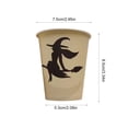 thumbnail image 3 of SLYNSHome 16Pcs Witch Disposable Tableware Paper Cups Vintage Printed Table Supplies For Halloween Dinner Holiday Party Tabletop Decor, 3 of 6
