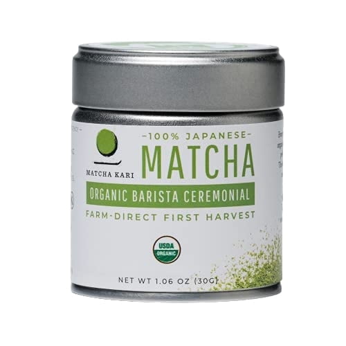 Matcha Kari Organic Japanese Matcha Green Tea Powder, 30g Barista Grade
